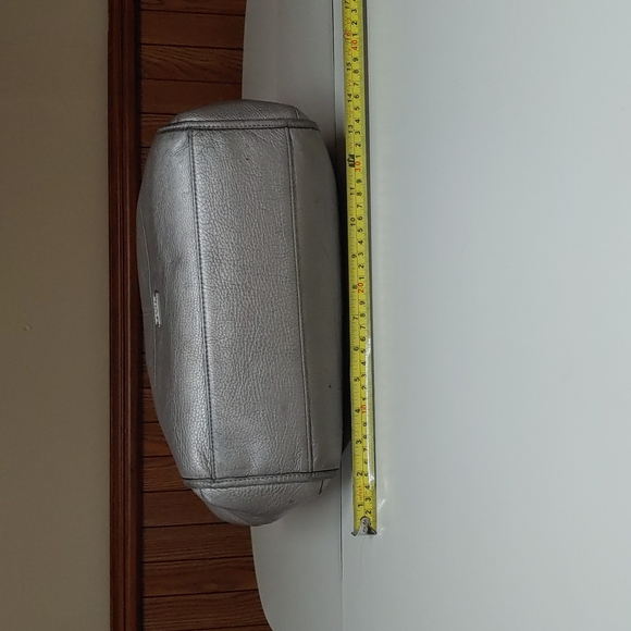 Coach New York Metallic Leather Large Shoulder Bag - Picture 11 of 17